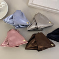 Satin shell triangle clip for women 2025new arrival hair clip back of head hair shark clip elegance half-tied hair clip headwear