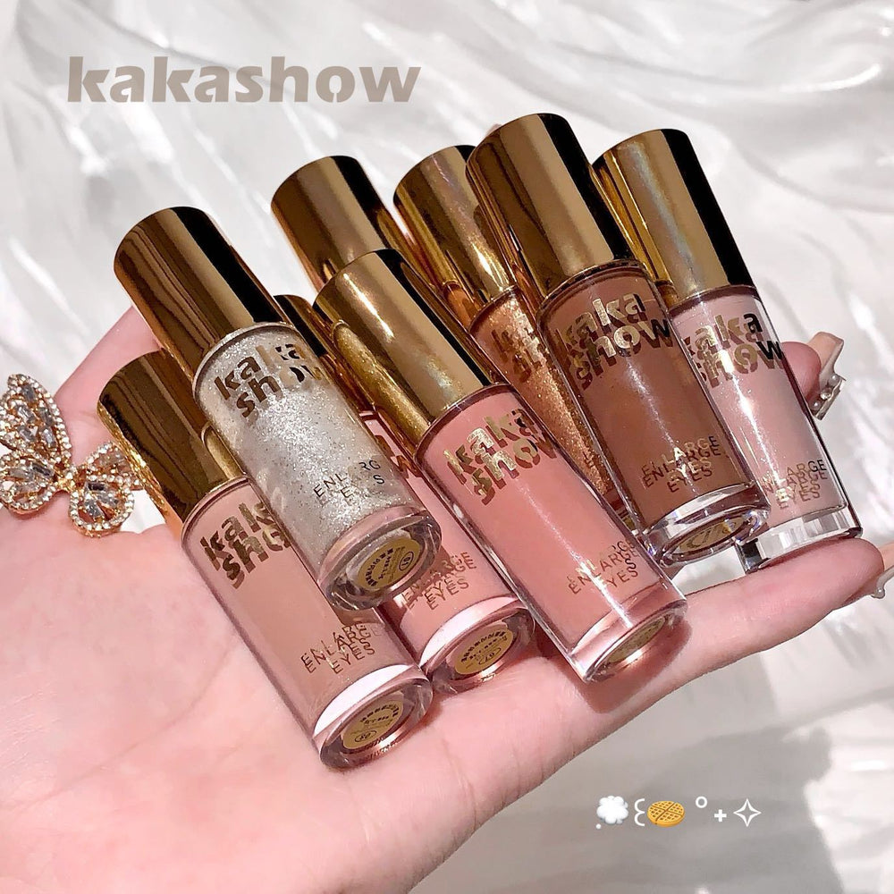 Makeup kakashow starry liquid eye shadow pearlescent matte fine shimmer highlight brightening lying silkworm eye shadow liquid