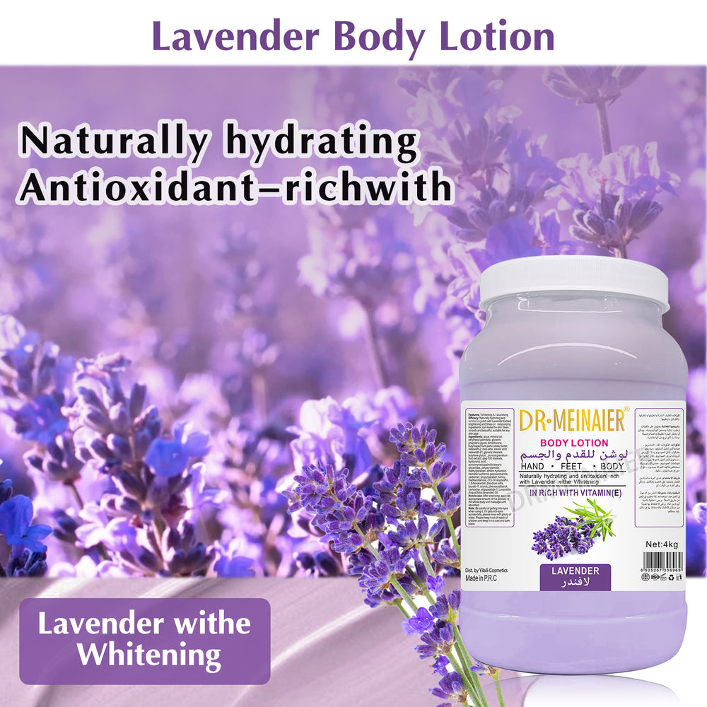 vitamin c brightening body lotion - moisturizing, exfoliating, face & body - rose & lavender scent - 4kg