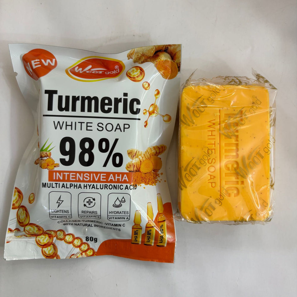 foreign trade bagged turmeric soap 80g facial cleansing universal soap turmeric soap cross-border wholesale