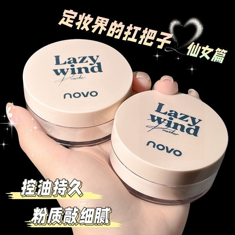 Makeup novo light mist long-lasting makeup loose powder microdermabrasion oil control concealer waterproof anti-sweat light and non-removing makeup powder setting powder