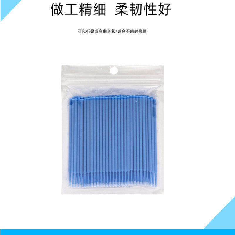 Cleaning swabs for eyelash extensions - quick removal, cleansing eye lashes, fine cotton lash makeup remover tool (specialized)