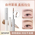 Intopop velvet mist long-lasting brow tint - waterproof, sweat-proof, smudge-proof, natural hair-like definition, wild brow look, light brown