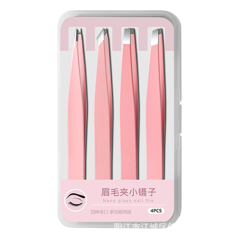 Hair plucking pliers handy gadget eyebrow trimming tool beard flat mouth tweezers eyebrow clip leg hair plucking men's tweezers suit