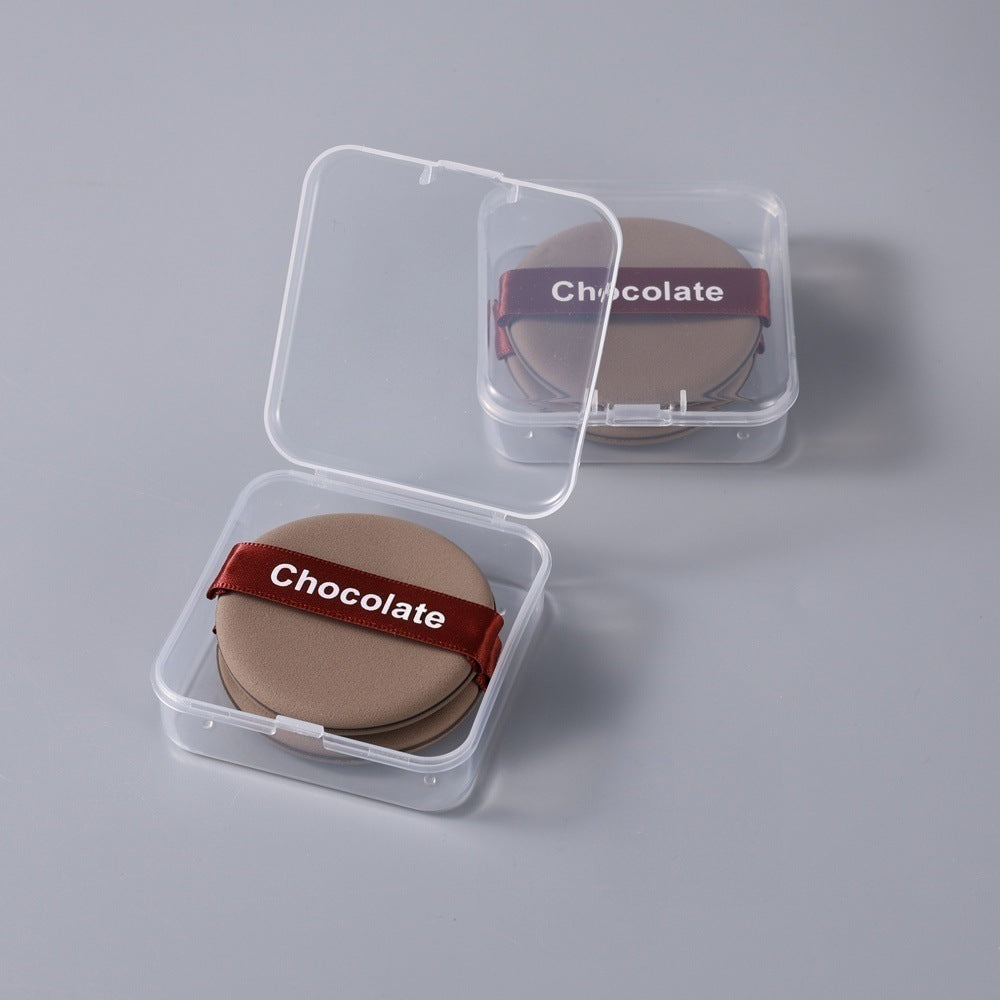 Little girl chocolate biscuit powder puff super soft and compliant wet and dry dual use air cushion powder puff liquid foundation sponge makeup powder puff