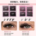 European and american eyelash book large capacity suit diy single cluster fluffy curly false eyelashes glue style soft hair 4 pieces
