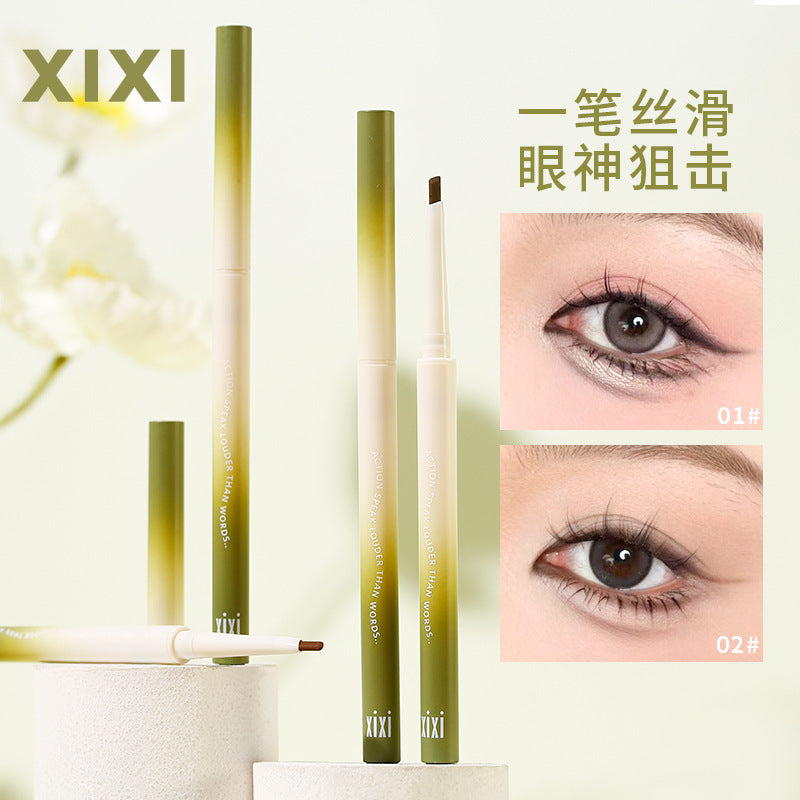 Xixi chunri green angled eyeliner gel pen - waterproof, smudge-proof, natural brightening, under-eye highlight & eyeliner