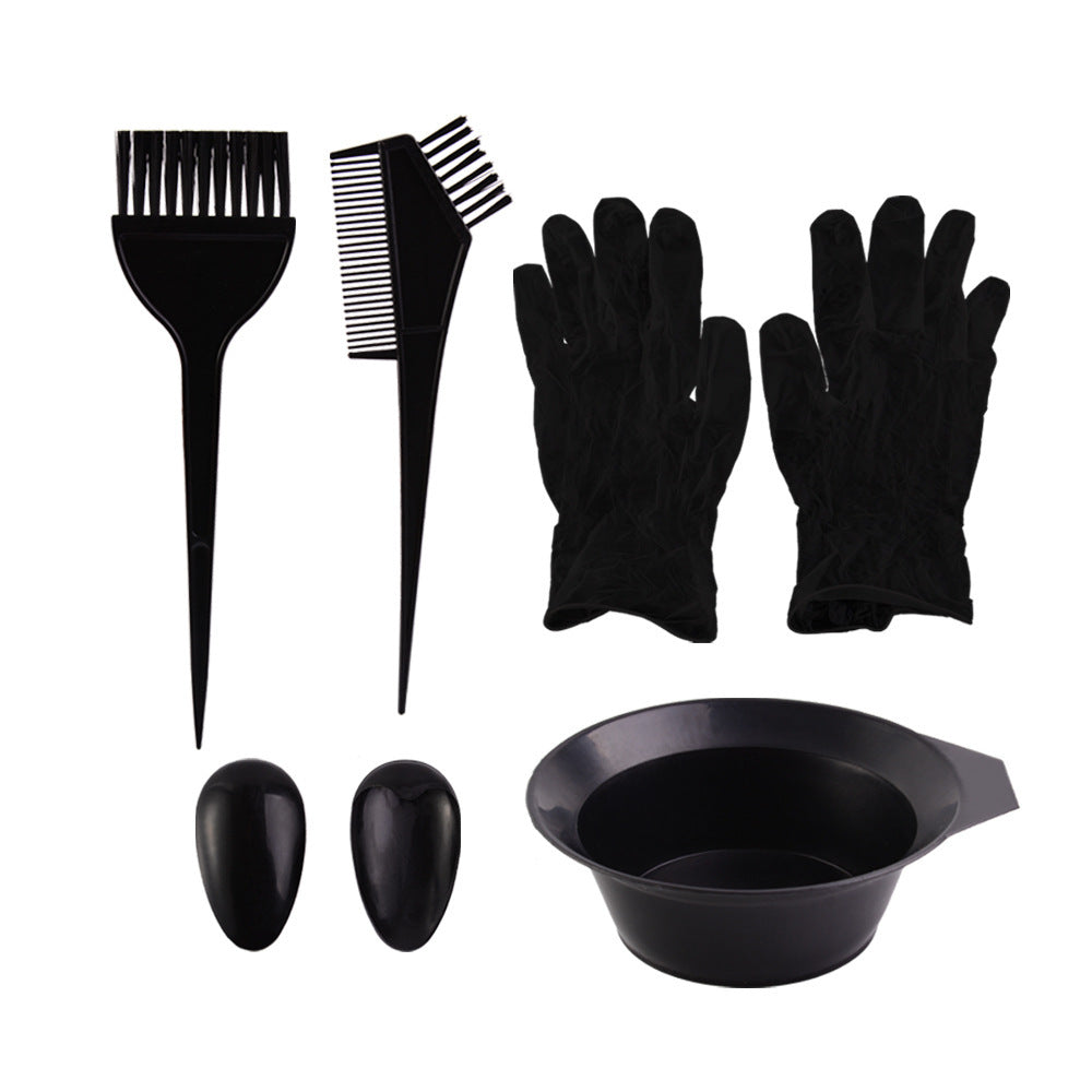 Hair dyeing set tools, baking oil hairdressing supplies, disposable set, hair salon gloves, cloth, hair dyeing comb, complete cross-border set