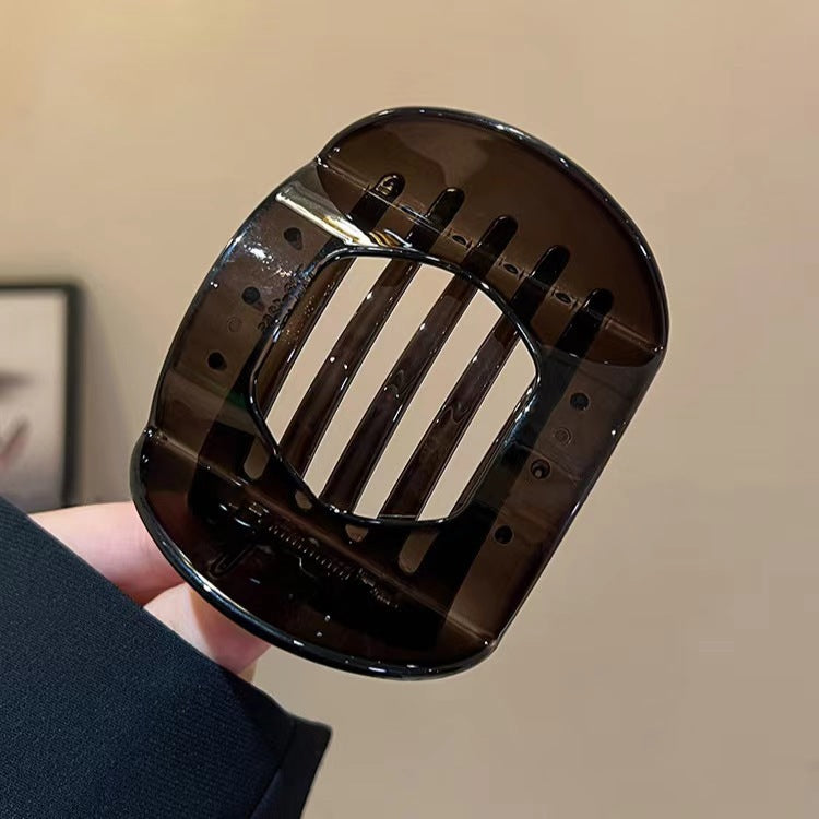 Lazy old money style gripper for women fall and winternew arrival enlarged and widened horizontal clip classy sense retro leopard print hair clip headwear