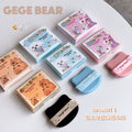 Gege bear cute cloud facial oil-absorbing sheets with built-in puff and makeup mirror - oil control, refreshing, portable for students