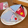 Sense of design red fabric hairpin female back of head gripper large classy triangle shark clip hairpin headwear