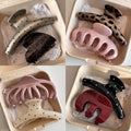 Korean style sweet & cool polka dot hair claw clip - large size, high-end, for thick hair - shark clip for the back of the head - hair accessories for women