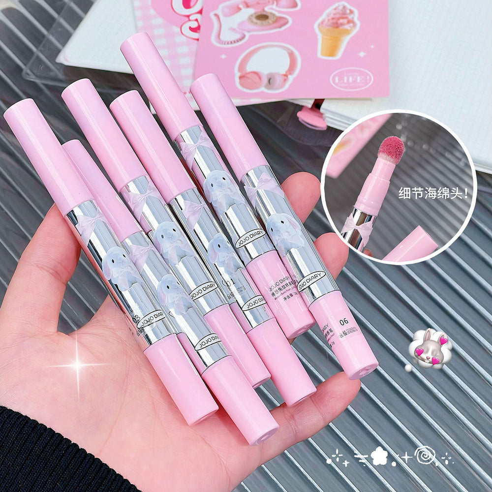 Jojo diary dream rabbit rotating lip pencil - hydrating, shimmering, mirror-like lip glaze - smudge-proof, whitening lipstick