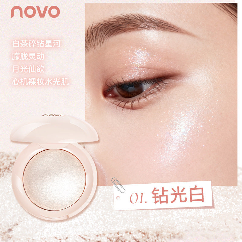 Makeup novo gilt stand-up painting high-gloss powder pearlescent fine shimmer explosive clear nature stereo facial brightening and contouring