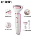 Electric women's shaver for intimate care - all-in-one epilator for underarms, pubic area, and private parts - trimming, shaving, and hair removal