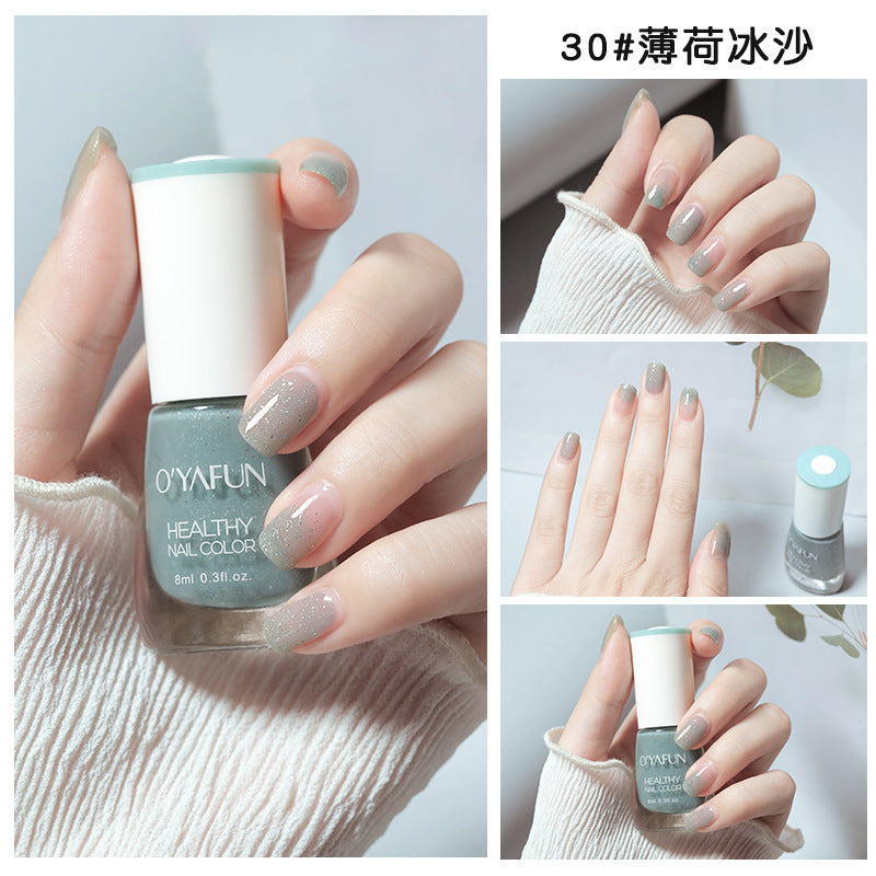 Ouyafei new arrival water-based nail polish 8ml no-bake peelable long-lasting quick-drying nail polish student peelable nail polish