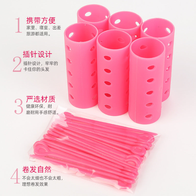 Amazon light tube hair curler multi-size suit hair styling tool plastic curling barrel hair curler wholesale in stock