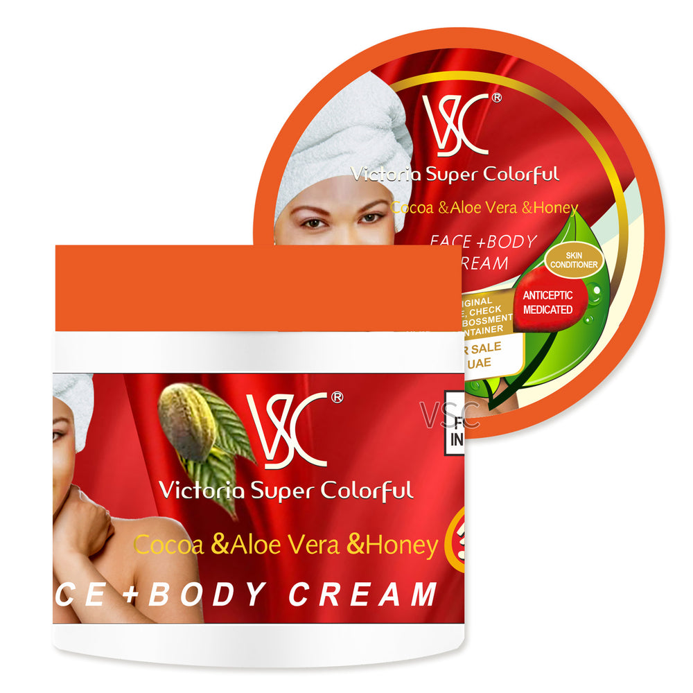 cocoa & aloe vera & honey face cream 500g - moisturizing cream, nourishing and rejuvenating, wholesale for export