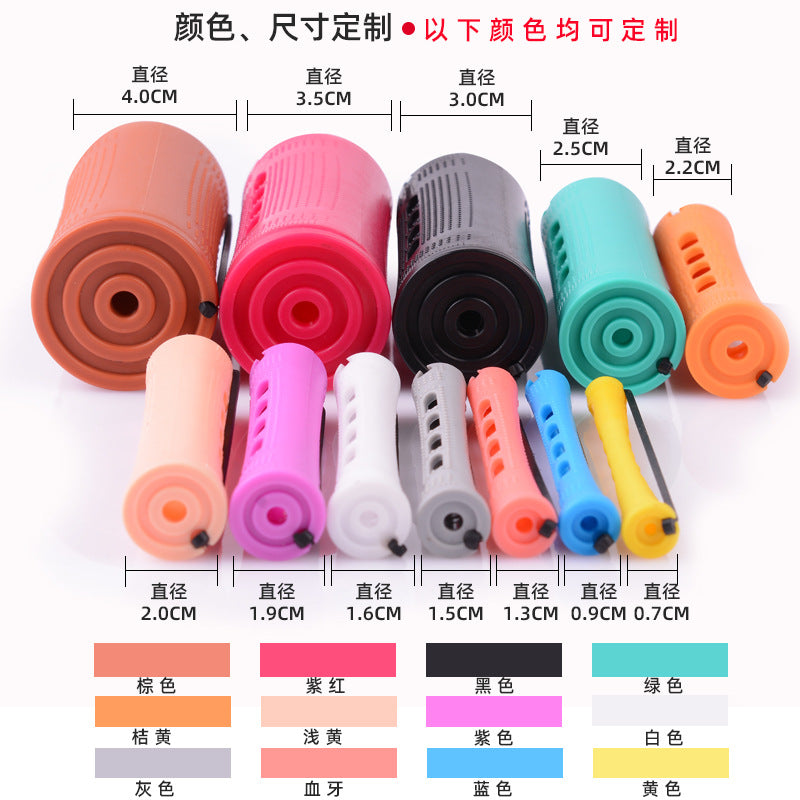 multi-size hair roll with cover american cold perm rod curling iron perm tool plastic curling barrel wholesale