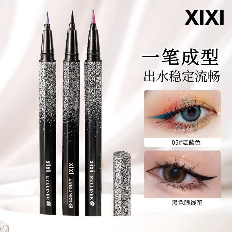 Xixi starry eyeliner - fine tip, ultra-fine. waterproof, sweat-proof, smudge-proof eyeliner pen for beginners. extra fine, quick-drying liquid eyeliner