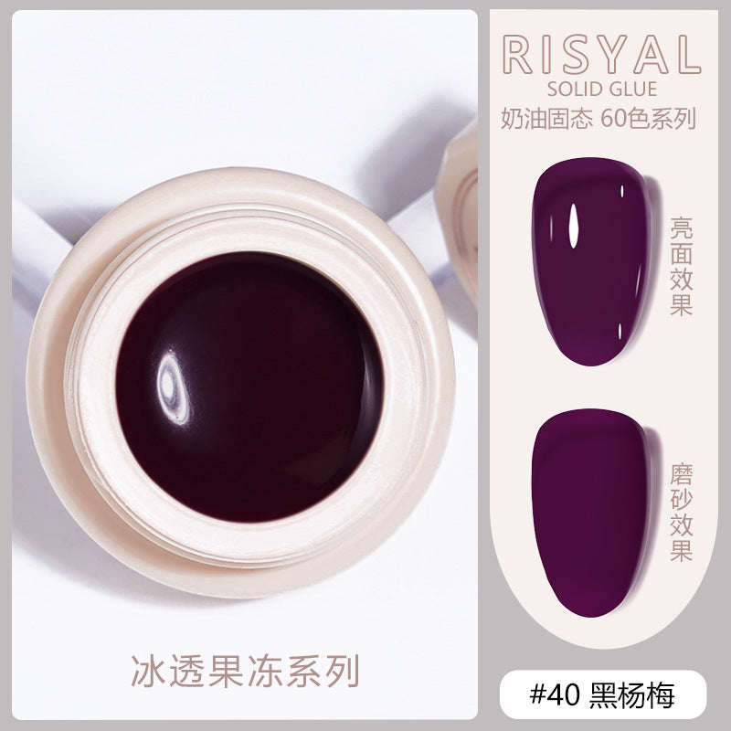 Risyal icy solid gel polish 5ml - smooth cream gel nail polish, japanese style nail polish for nail salons