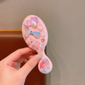 Kids' snow & ice cartoon air cushion comb - cute, portable, anti-static, gentle hair massage for girls, perfect for school