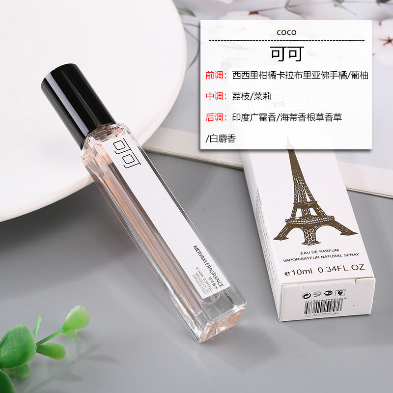 Night market stall perfume sample blue woody tone men and women earth live broadcast genuine perfume 10ml long-lasting light fragrance