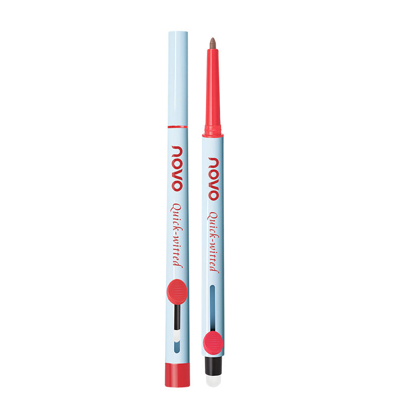 Novo smart 3d dual-ended lip liner with brush - 2-in-1 lip contouring, long-lasting, high-pigment matte lipstick pen
