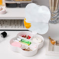 Jewelry storage makeup mirror four-leaf clover desktop folding makeup mirror student mirror dormitory plastic home mirror