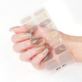 Zhengxiang factory customized gel nail stickers uv semi-cured nail polish glue hot stamping korean semi-cured nail art stickers wholesale
