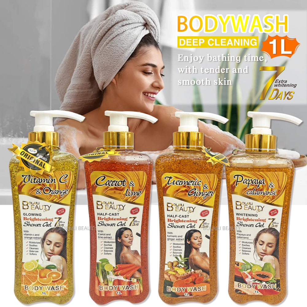 turmeric shower gel long-lasting fragrance gentle cleansing and purifying skin milk papaya bubble shower gel 1l