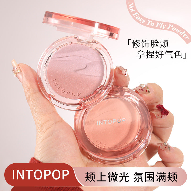 Intopop shimmering gradient blush palette - buildable, natural, and flattering color for cheek and contour