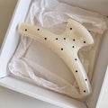 Frenchclassy polka dot golden gripper for women's back of head hair shark clip large elegance hairpin hairpin headwear