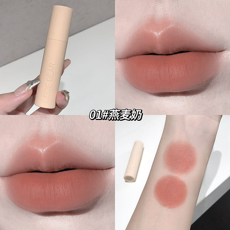 Gege bear macaron powder mist lip mud women's velvet matte matte pseudo-no-makeup fall and winter whitening lip glaze suit
