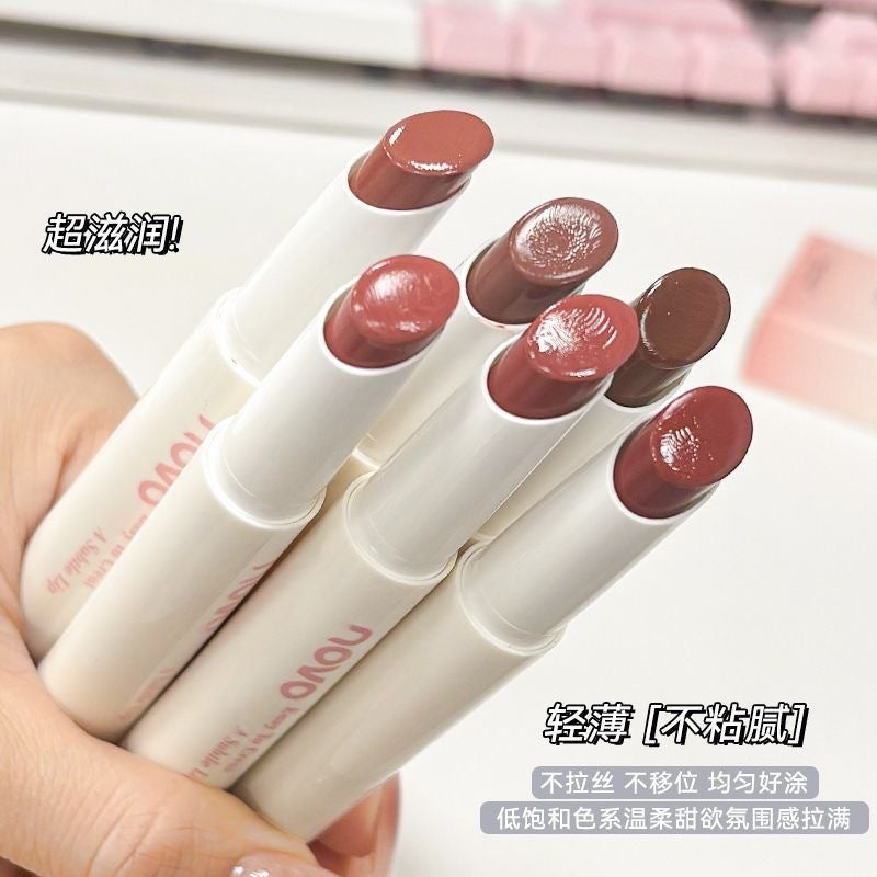 Novo charming color translucent hydrating lipstick mirror moisturizing waterproof not easy to lose pigment whitening lipstick