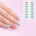 Zhengxiang factory customized japanese and korean nail art stickers hot stamping 5d epoxy imitation diamond starburst christmas nail stickers full stickers wholesale