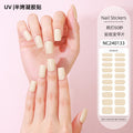 Zhengxiang custom gel nail stickers - solid color korean uv light therapy semi-cured nail stickers - waterproof cross-border wholesale
