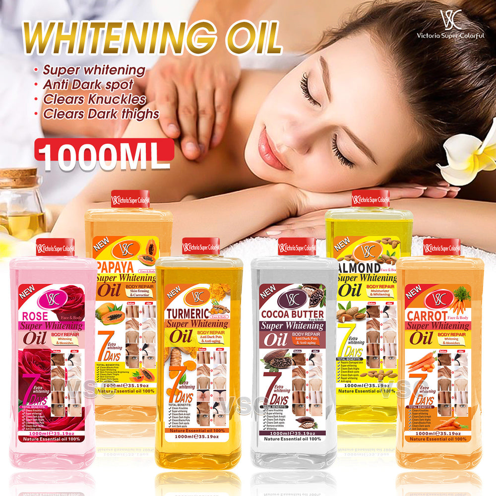 popular red cover turmeric oil moisturizes skin, face and body, removes black spots and brightens papaya essential oil 1000ml foreign trade