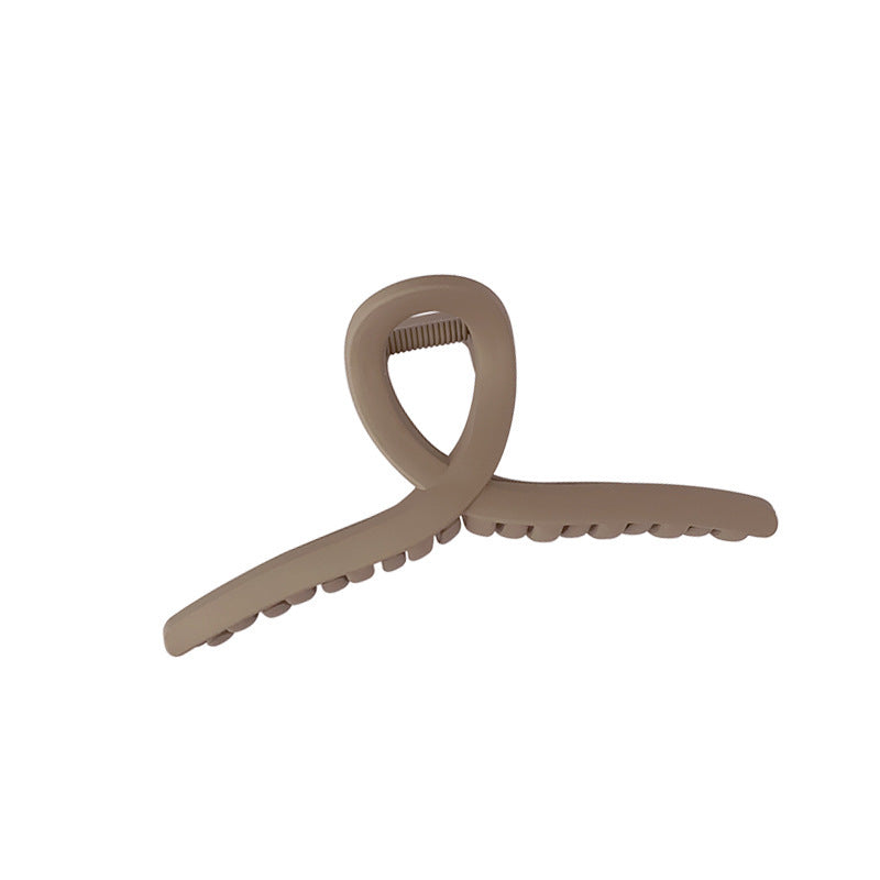 Brown series cross large gripper early autumn new arrival frosted hair clip frenchcasualelegantretro shark clip hair accessories