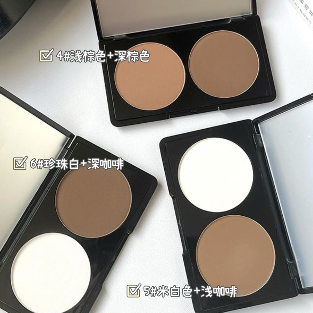 Novo 3d sculpting face palette - two-tone contouring powder for face sculpting, highlighting, nose shadow, and all-in-one shadow combination