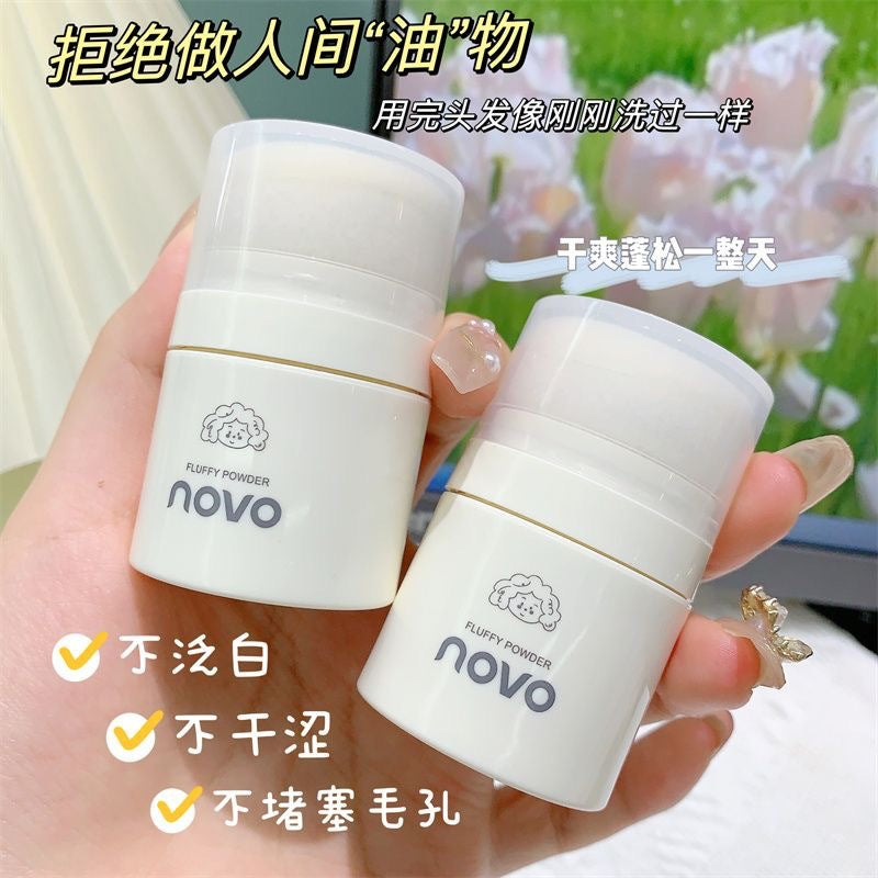 Novo lightweight feather-feel volumizing powder - the ultimate oil control & fluffy hair solution for frizz-free bangs & effortless blowouts (no-rinse dry shampoo powder)
