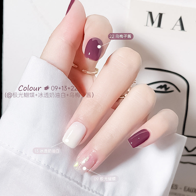 Fall and winter transparent nude bell water-based nail polish no baking quick drying long-lasting non-peelable jelly nail salon nail polish
