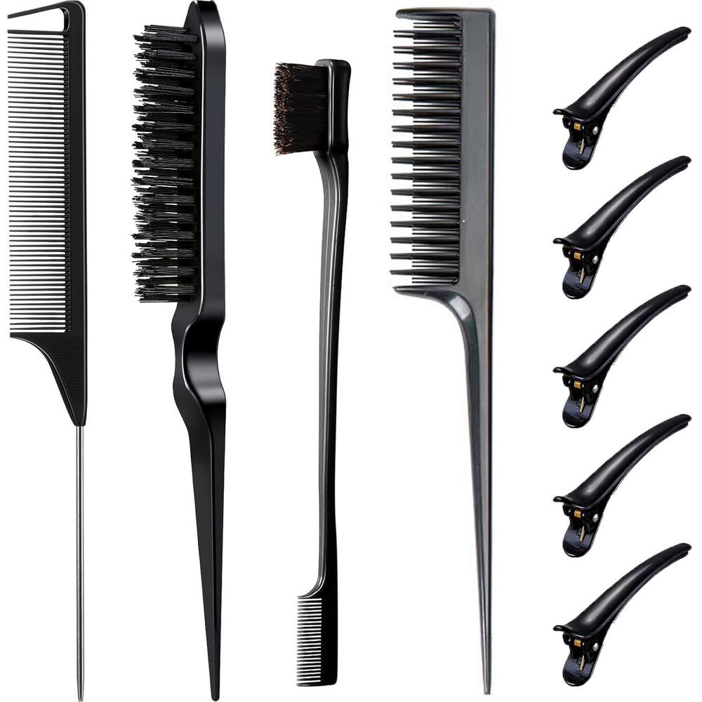 Hairdressing comb, three rows of pointed tail comb, fluffy hair, hair comb, hair cleaning tool, various combs, cleaning brush