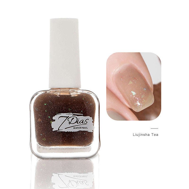 Nail polish manicure shop no-bake quick-drying long-lasting non-tearable fall and winter water-based non-peelable transparent nude nail polish