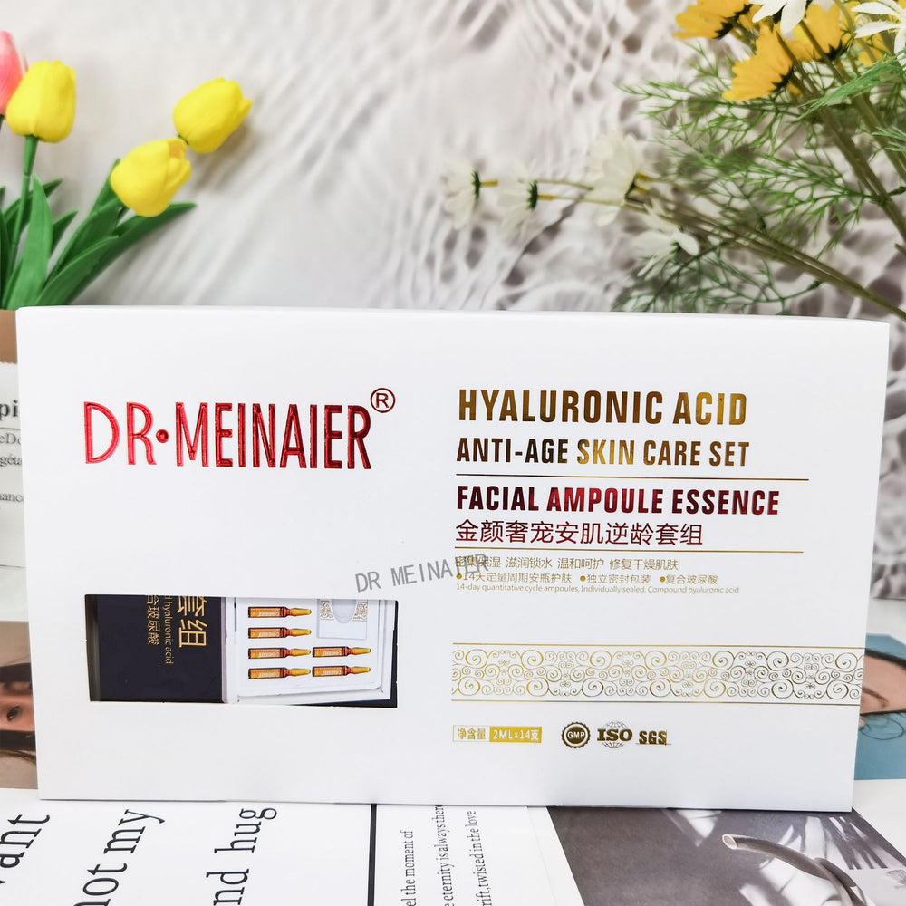 hyaluronic acid small ampoule original solution with facial massager 14-piece set hydrating and moisturizing hospital skin care