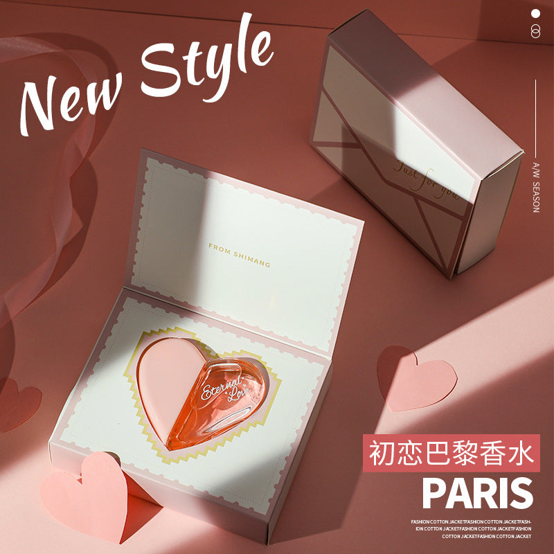 Shimang first love paris love perfume new women's long-lasting light fragrance girl's heart niche set box perfume popular style