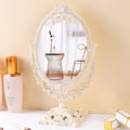 Cosmetic mirror desktop tabletop for home plastic double-sided mirror dormitory storage rotatable european style home glass mirror