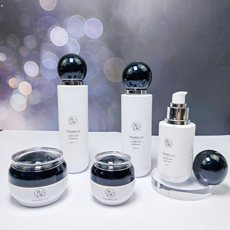 New arrival cosmetic glass bottle lotion refill bottle 40ml press thick sole essential oil bottle 30g cream bottle glass bottle