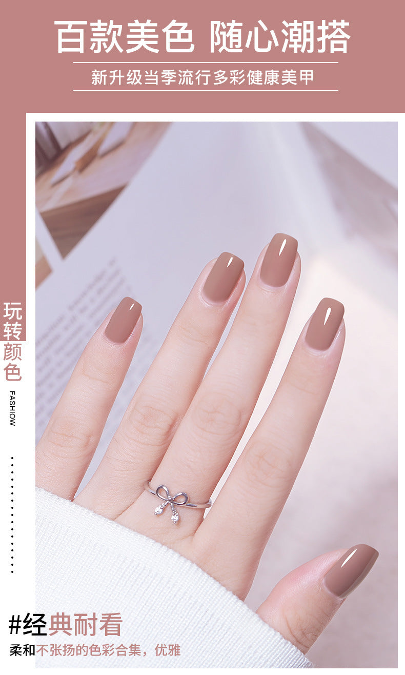 Cool dan new arrival ice transparent nail polish no baking long-lasting quick-drying oily non-tearable jelly transparent nude nail polish
