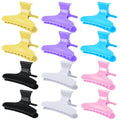 Amazon 12-piece butterfly clip non-slip styling claw hair clips for women and girls (multi-color) - hair styling tool for flyaways
